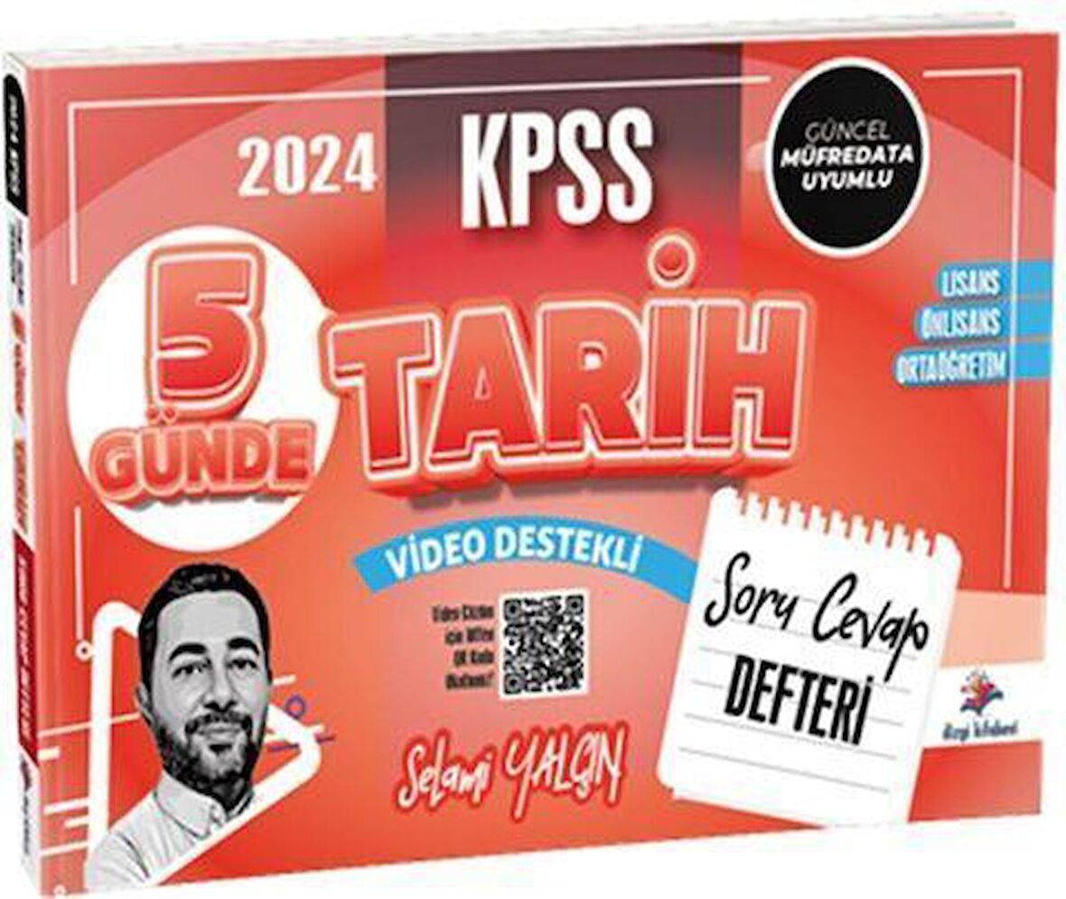 2024 KPSS Tarih 5 Günde Soru Cevap Defteri Dizgi Kitap