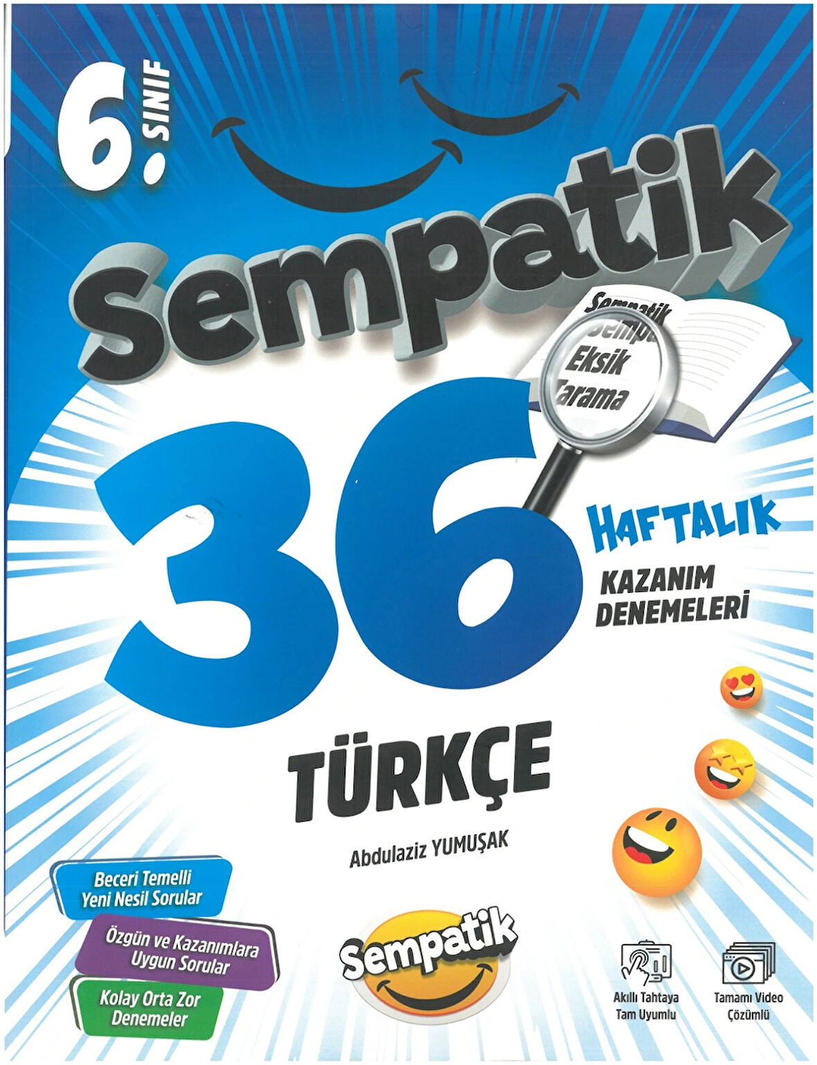 Ünlüler Karması 6.Sınıf Türkçe Sempatik 36 Haftalık Kazanım Denemeleri
