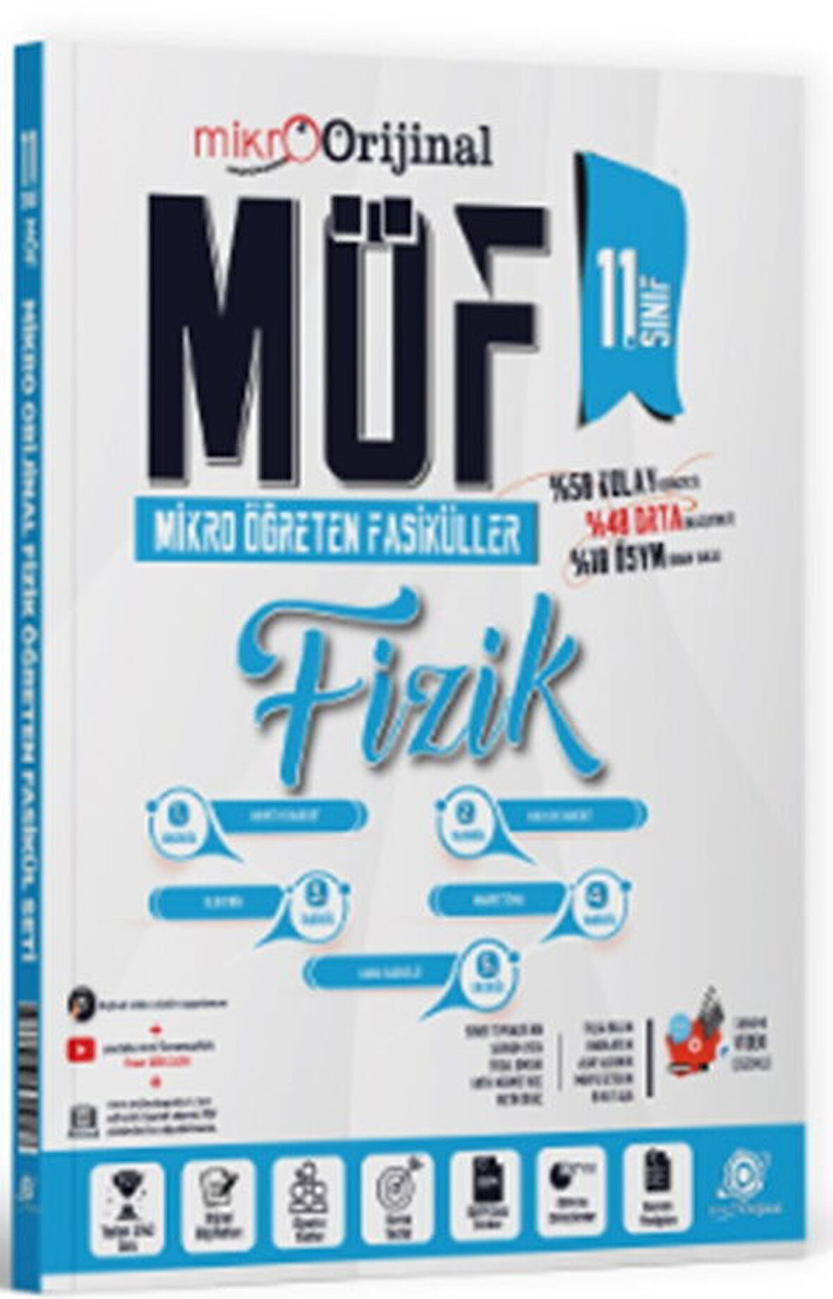 Orijinal Mikro 11. Sınıf Fizik MÖF Mikro Öğreten 5 li Fasikül Seti