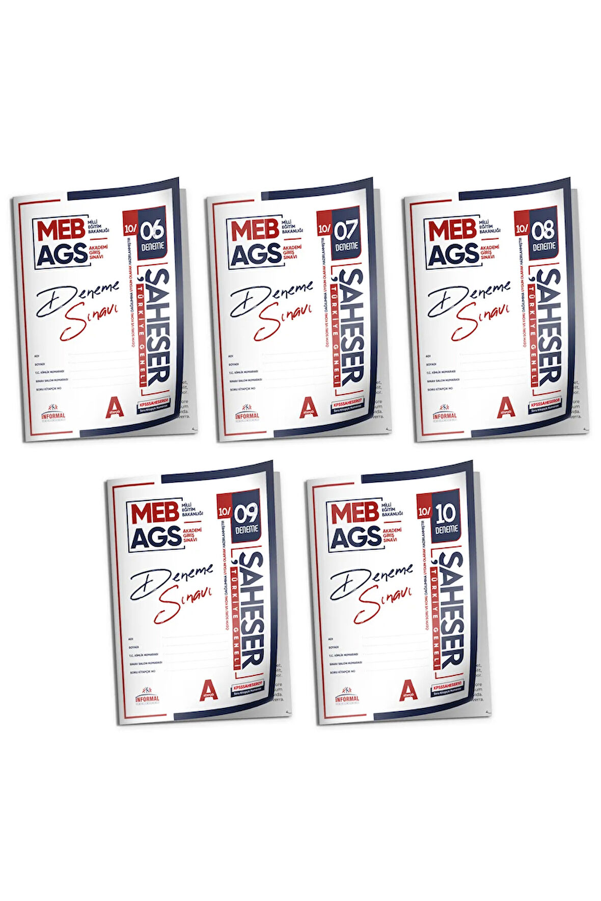 2025 MEB AGS Şaheser YENİ SİSTEM 5 Adet 6-7-8-9-10 nolu KURUMSAL Çözümlü Deneme (TG Değerlendirme)
