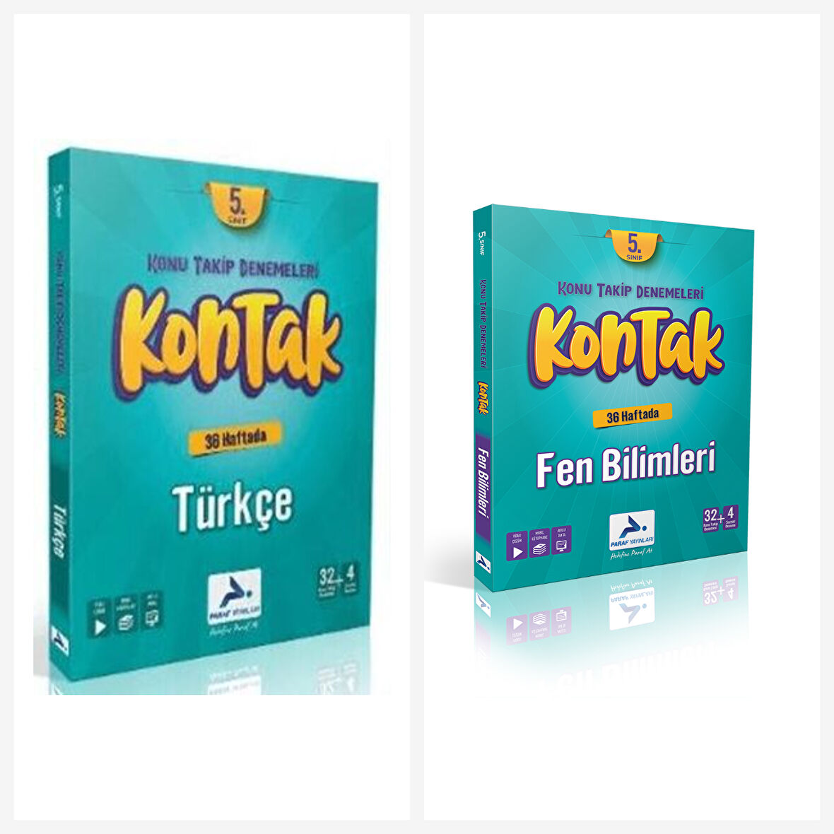 Paraf Yayınları 5. Sınıf Kontak 36 Haftada Fen Bilimleri & Türkçe Denemeleri