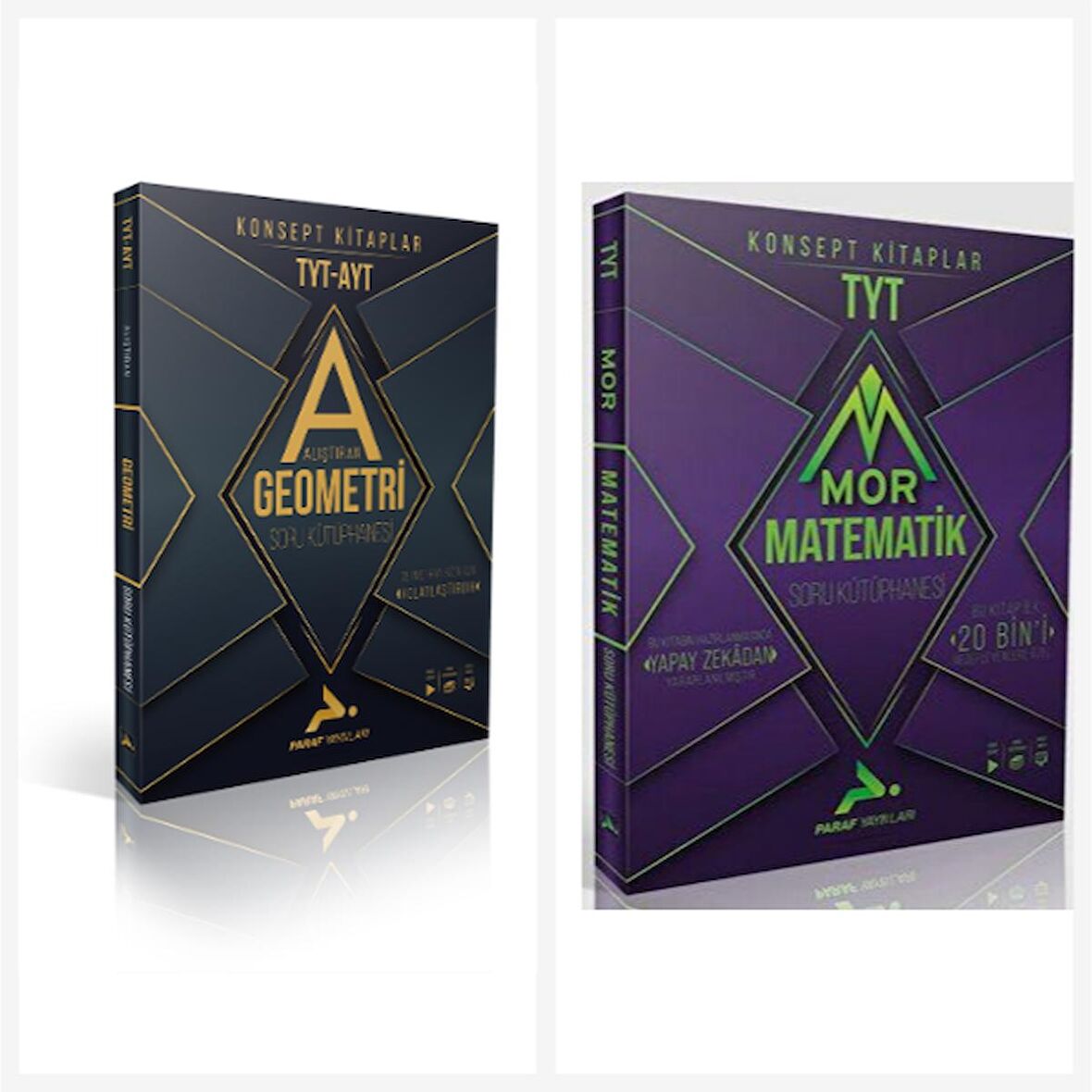 Paraf Yayınları Tyt Mor Matematik & Paraf Tyt - Ayt Alıştıran Geometri Soru Kütüphanesi