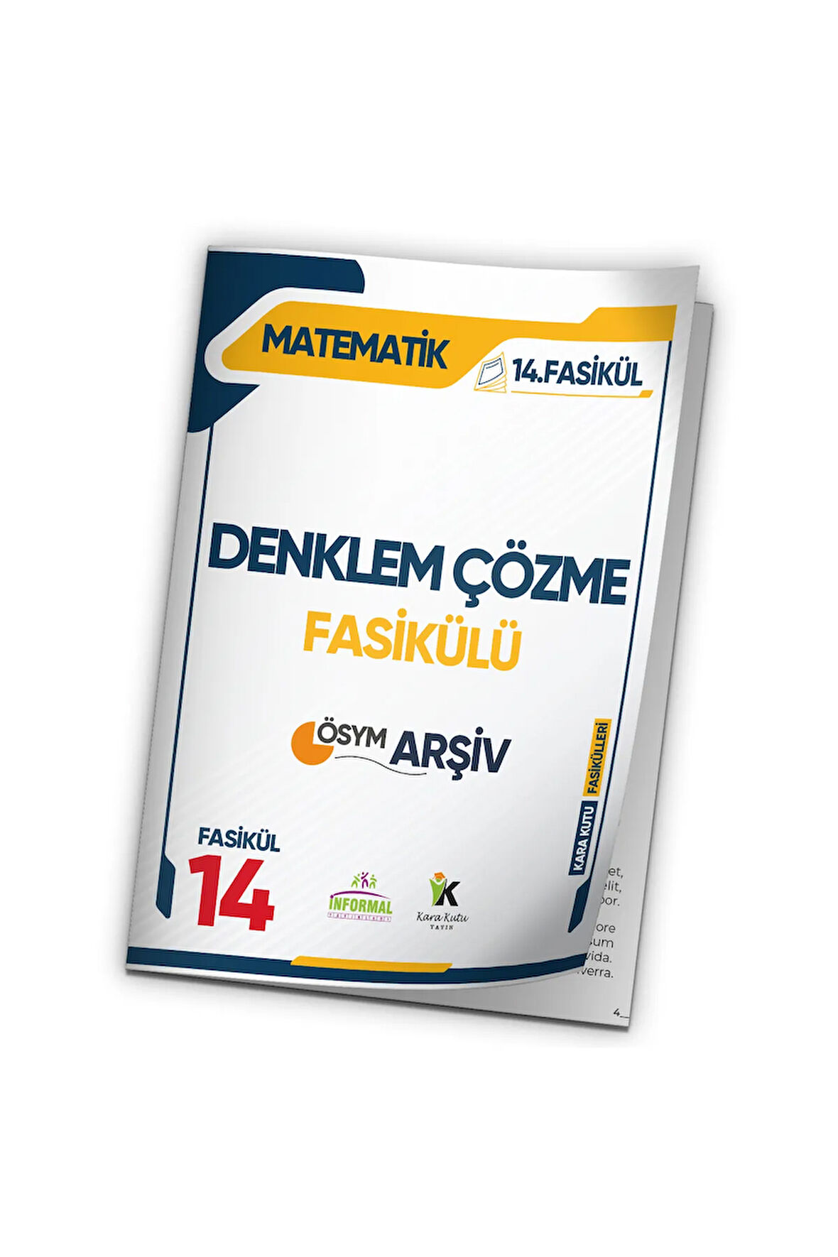 2025 DGS Matematik Kara Kutu Denklem Çözme 14.Fasikül ÖSYM Çıkmış Soru Bankası Modüler Set Çözümlü
