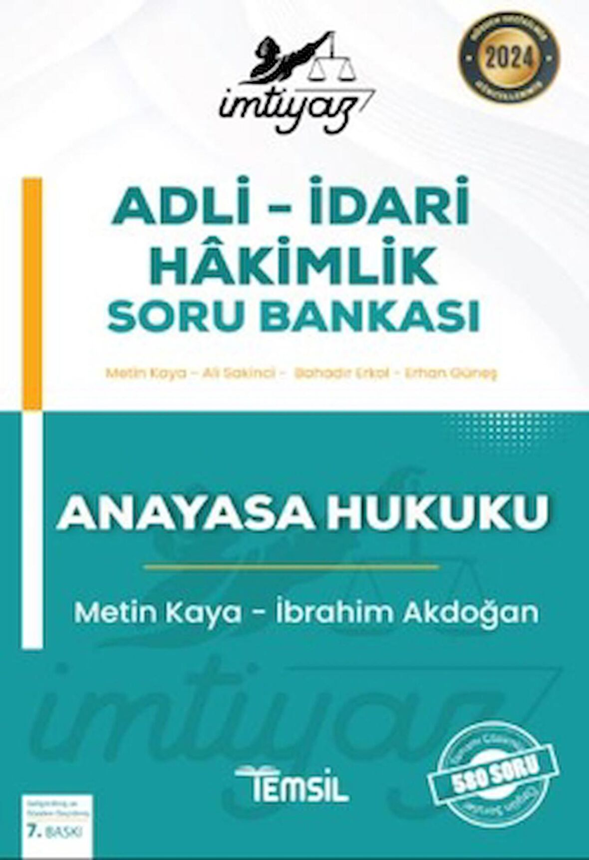 İmtiyaz Adli - İdari Hakimlik Soru Bankası Anayasa Hukuku