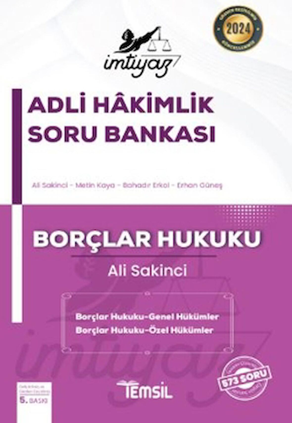 İmtiyaz Adli Hakimlik Soru Bankası Borçlar Hukuku Genel Hükümler - Özel Hükümler