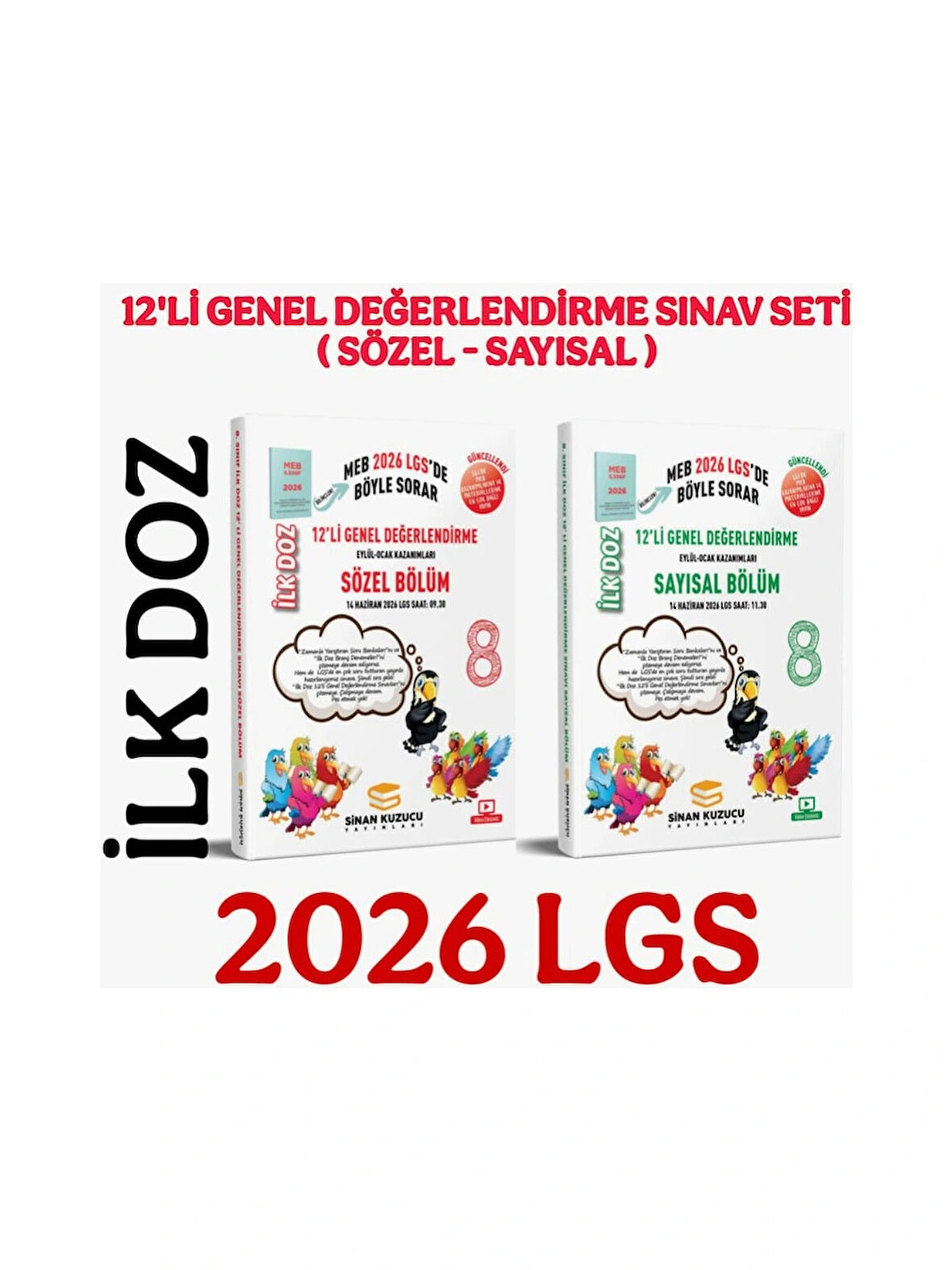 Sinan Kuzucu 8. Sınıf 2026 İlk Doz 12'li Genel Değerlendirme Sınav Seti