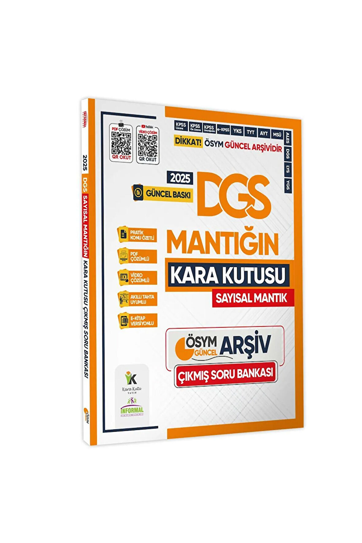 2025 DGS SAYISAL MANTIĞIN Kara Kutusu ÖSYM Çıkmış Soru Havuzu Bankası Konu Özetli Video/PDF Çözümlü