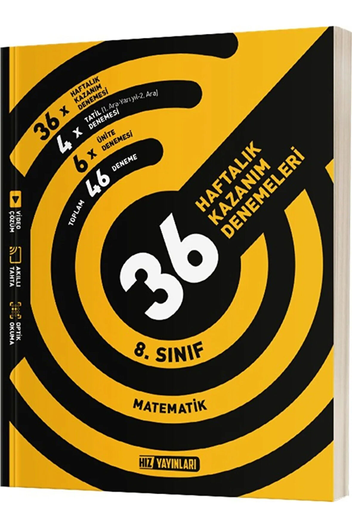 8. Sınıf Matematik 36 Haftalık Kazanım Denemeleri Hız Yayınları