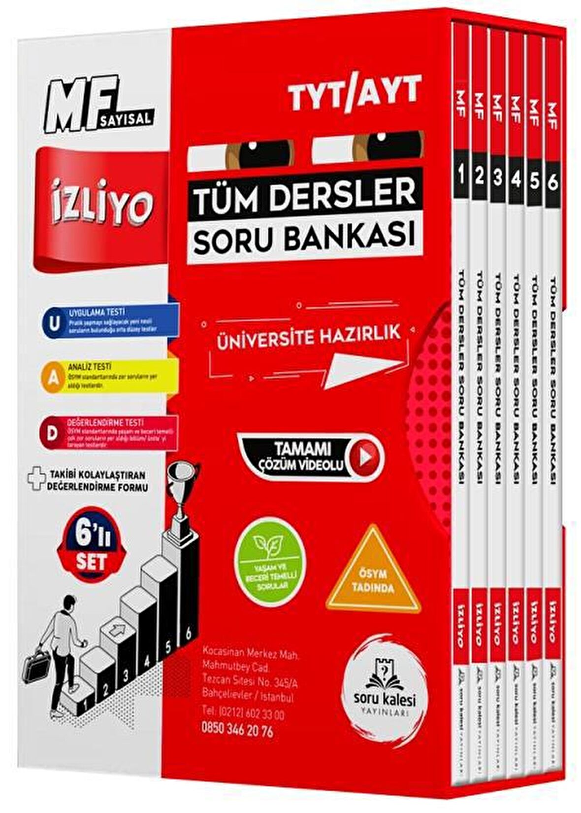 Soru Kalesi YKS TYT AYT Tüm Dersler Sayısal İzliyo Soru Bankası Seti