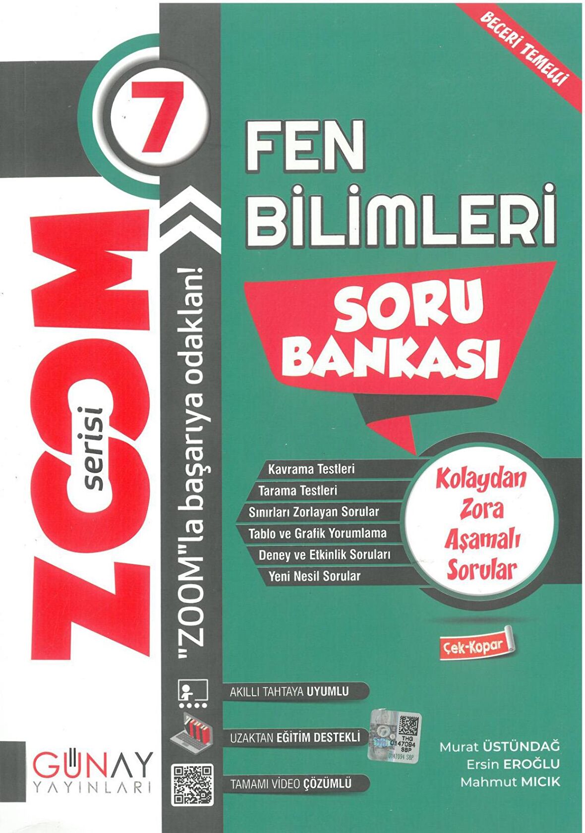 7.Sınıf Zoom Serisi Soru Bankası Fen Bilimleri Günay Yayınları