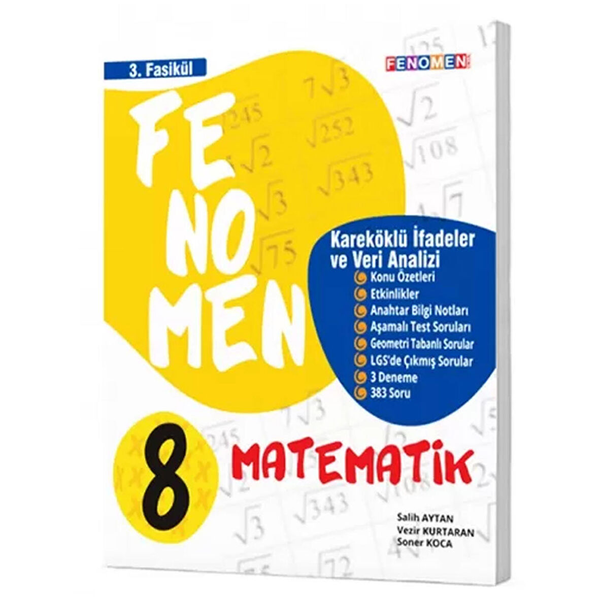 8. Sınıf Matematik Kareköklü İfadeler ve Veri Analizi 3. Fasikül Fenomen Okul Yayınları