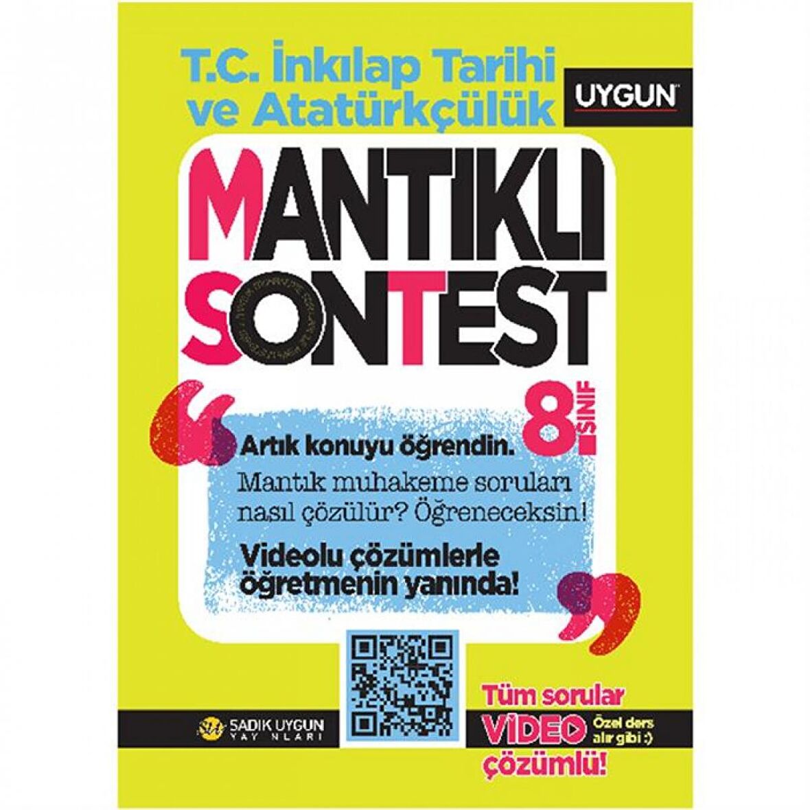 Sadık Uygun 8.Sınıf Mantıklı Son Test T.C. İnkılap Tarihi Ve Atatürkçülük Soru Bankası