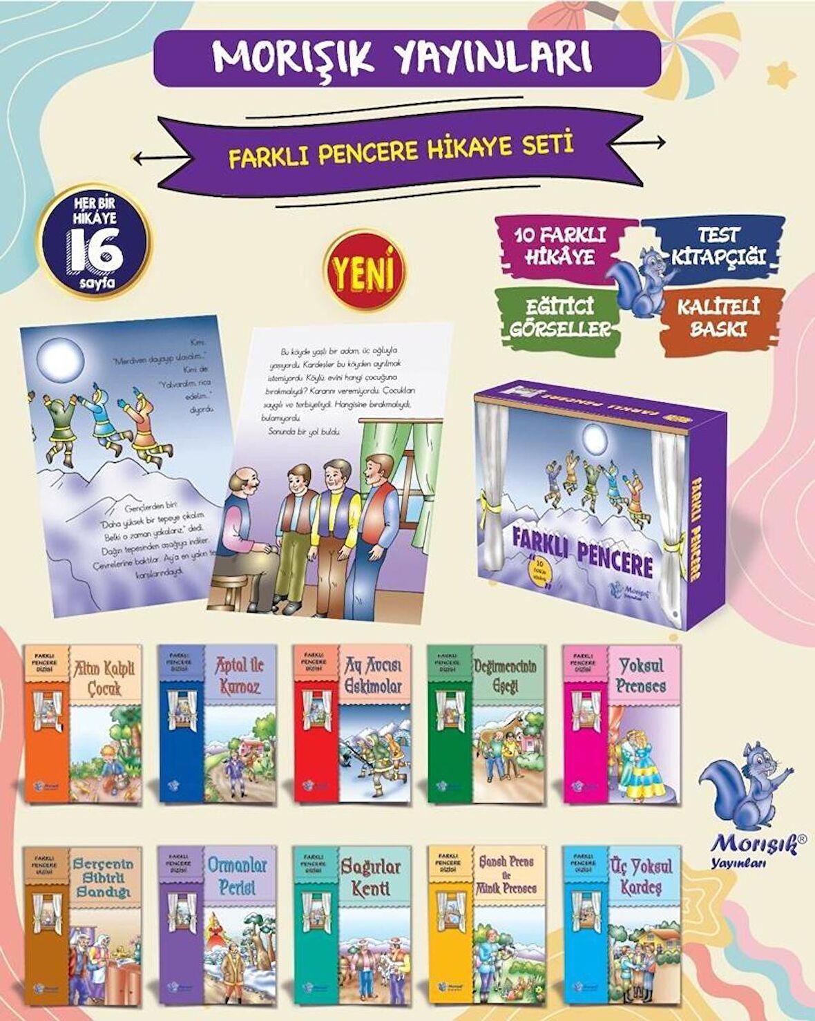 Morışık 1. Sınıf Farklı Pencere Hikaye Seti 10 Kitap