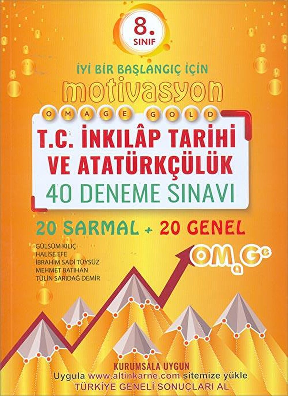 8. Sınıf Omage Motivasyon T.C. İnkılap Tarihi ve Atatürkçülük 40 Deneme Sınavı (20 Sarmal + 20 Genel)