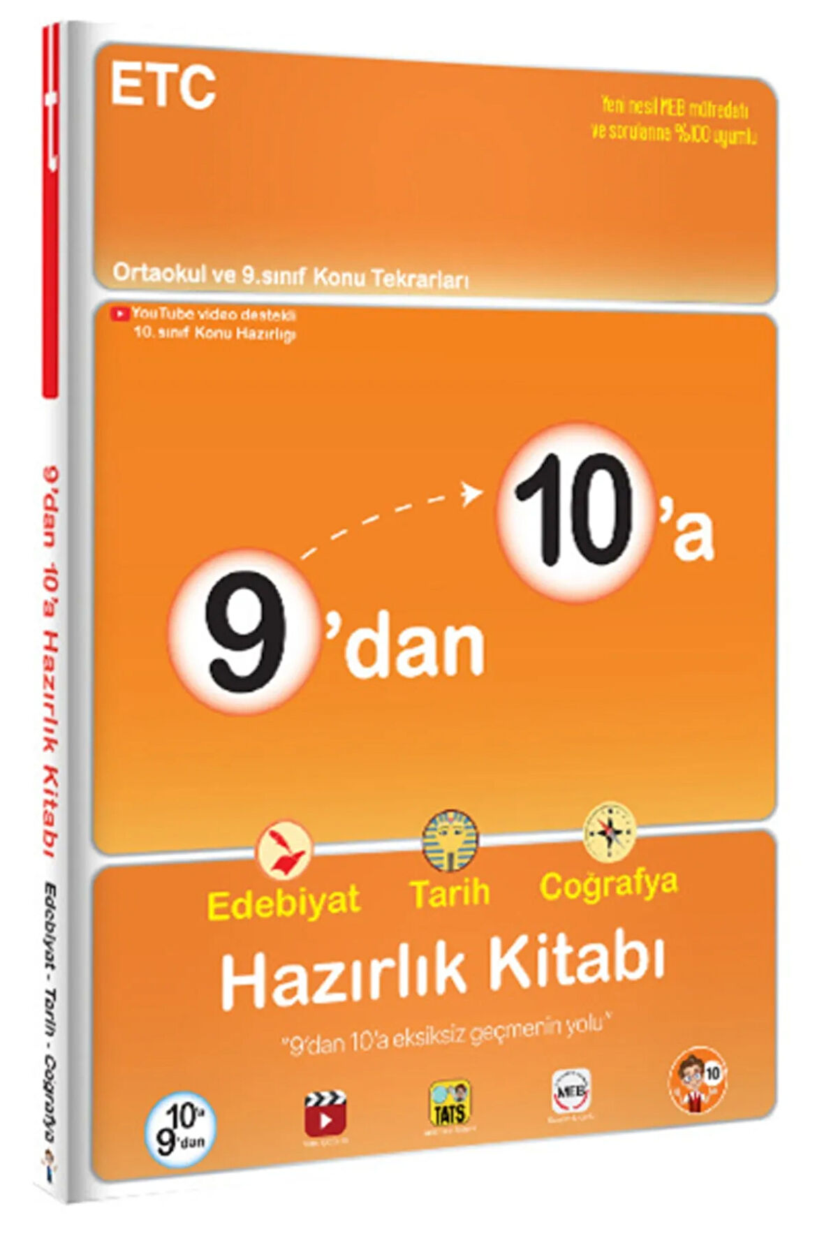 Güncel Baskı 9'dan 10'a Edebiyat Tarih Coğrafya Hazırlık Kitabı