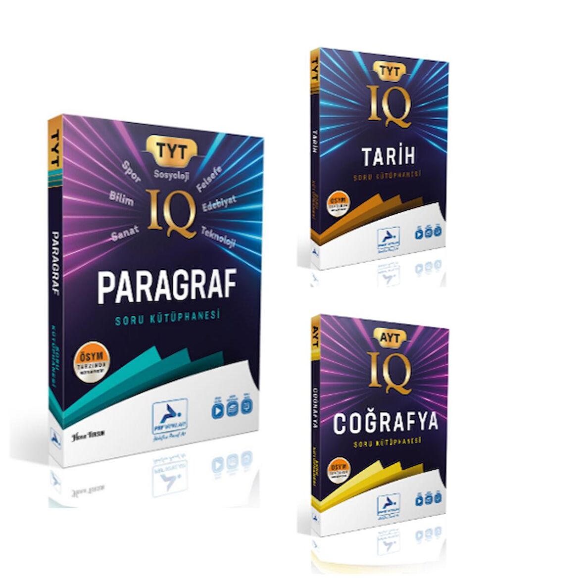Paraf IQ AYT Coğrafya - TYT Paragraf - TYT Tarih Soru Kütüphanesi