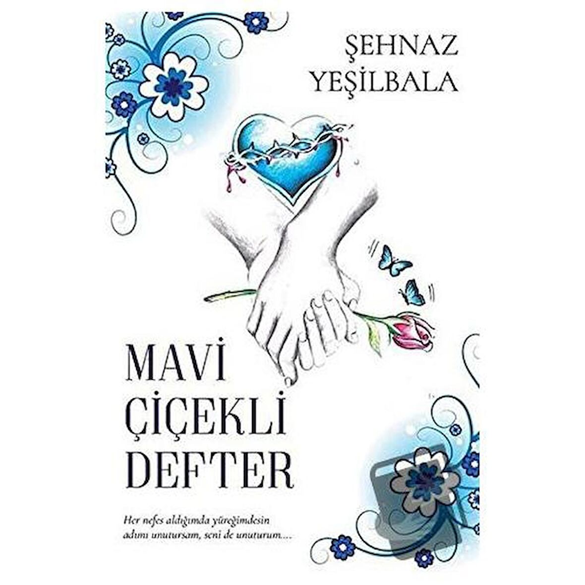 Mavi Çiçekli Defter