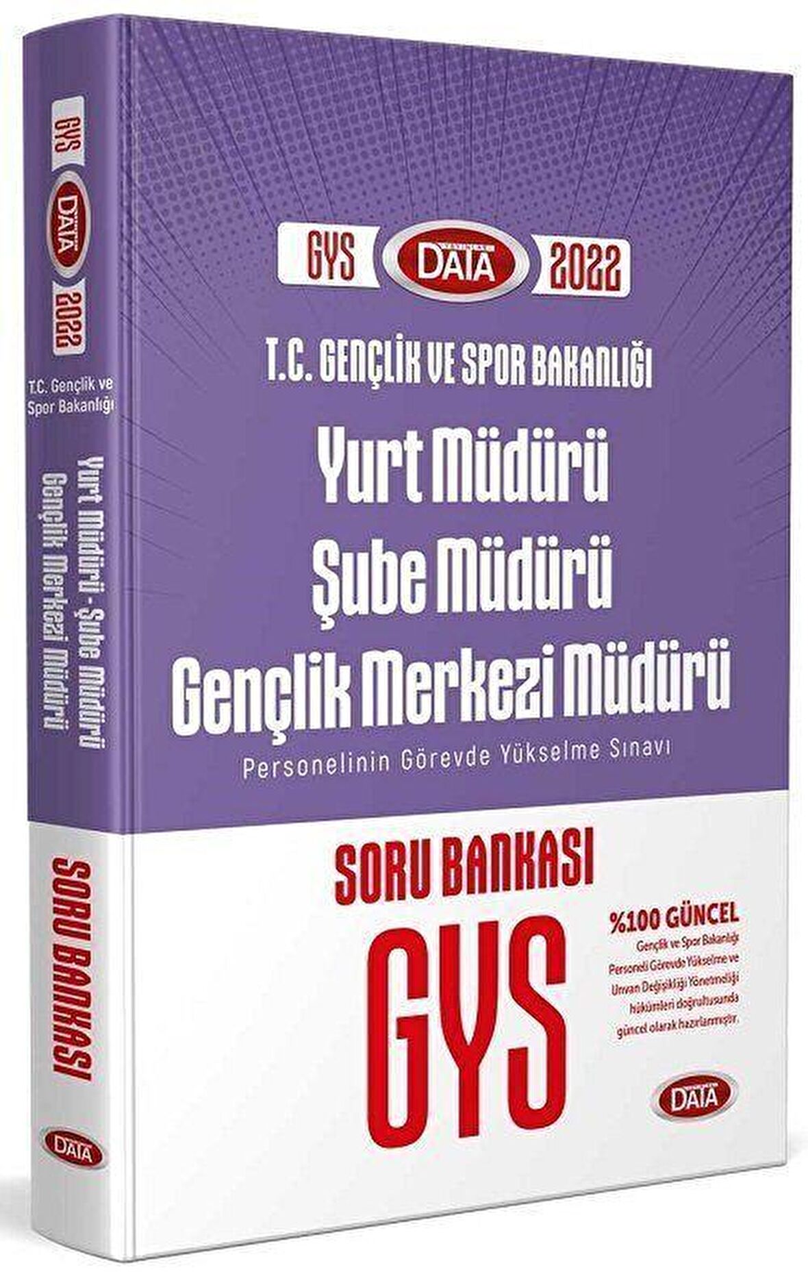 2022 GYS Gençlik ve Spor Bakanlığı Yurt Şube Gençlik Merkezi Müdürü Soru Bankası Data Yayınları