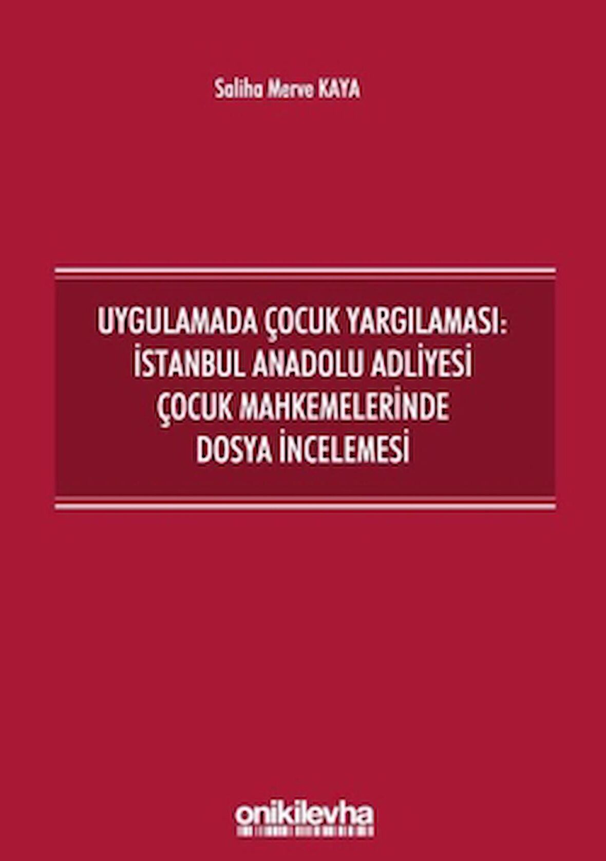 Uygulamada Çocuk Yargılaması: İstanbul Anadolu Adliyesi Çocuk Mahkemelerinde Dosya İncelemesi