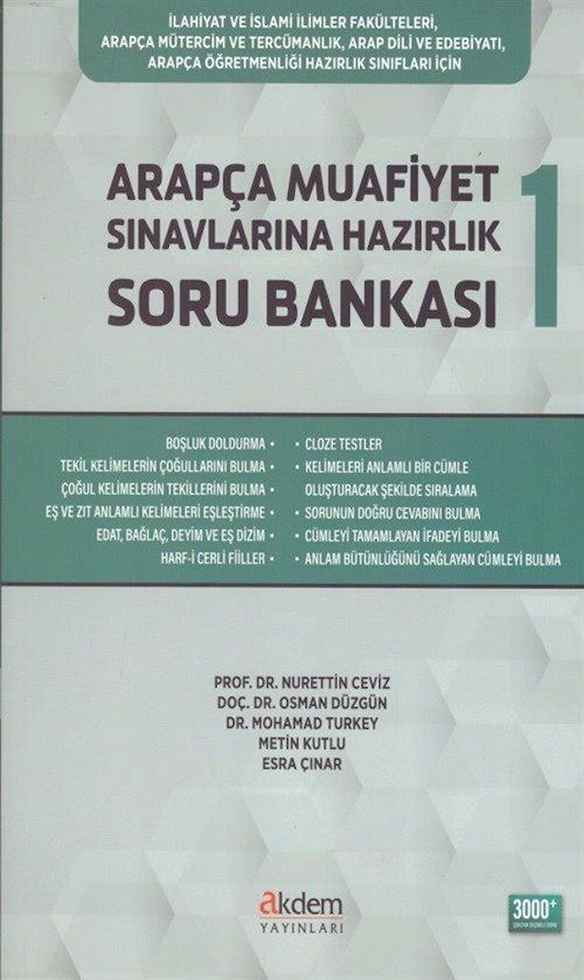 Arapça Muafiyet Sınavlarına Hazırlık Soru Bankası 1