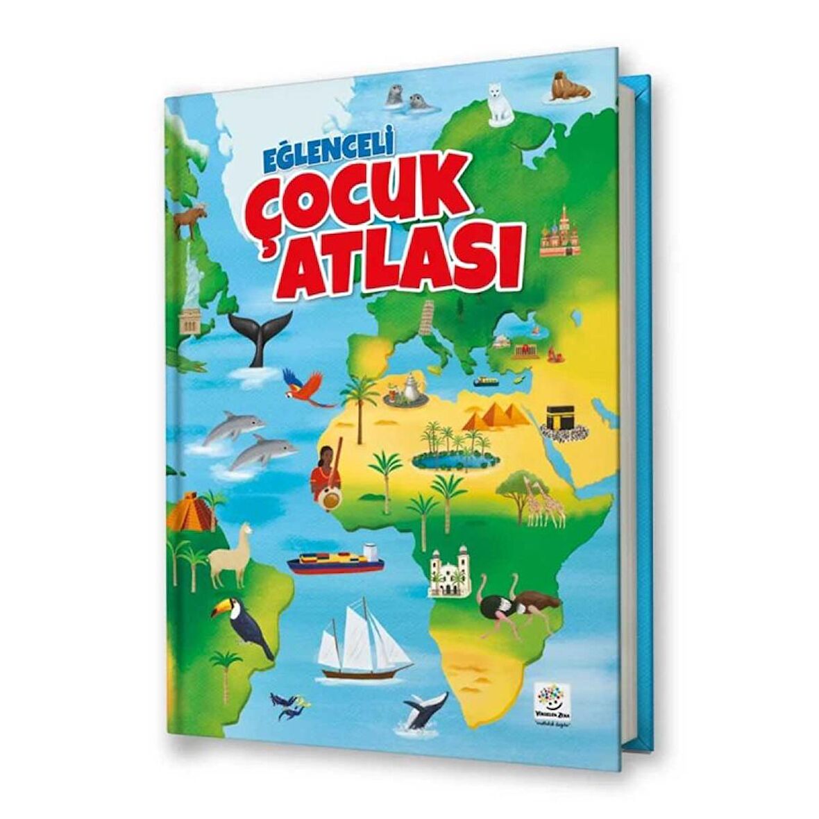 Eğlenceli Çocuk Atlası (Dev Boy, Karton Kapak, Renkli, Eğlenceli, Eğitici)