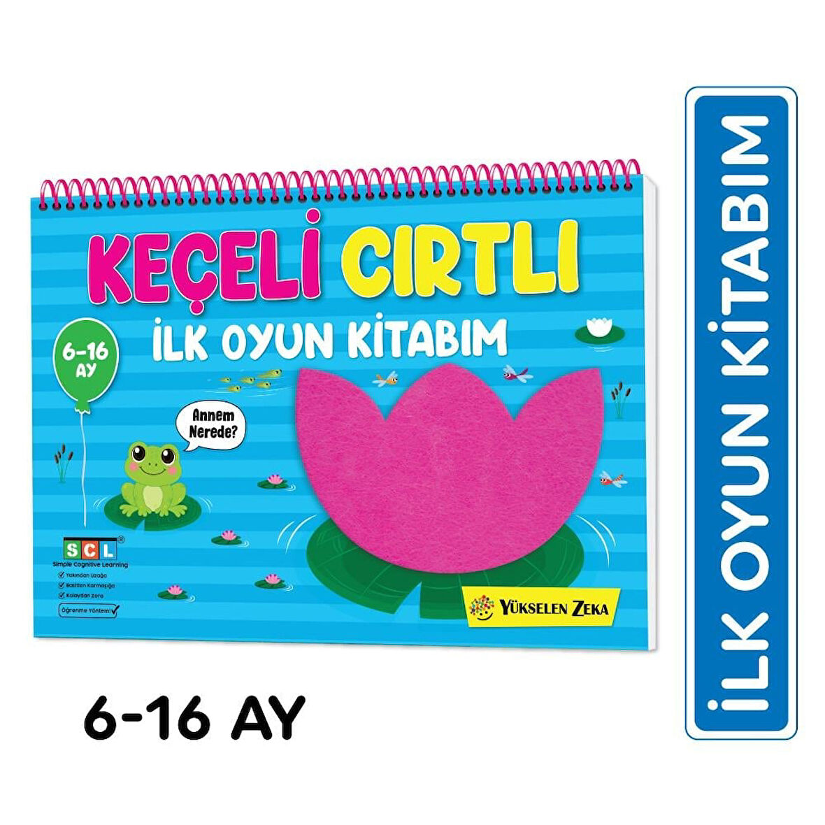 İlk Cırt Cırtlı Keçeli Etkinlik Kitabım - İlk Oyun Kitabım (6-16 Ay)