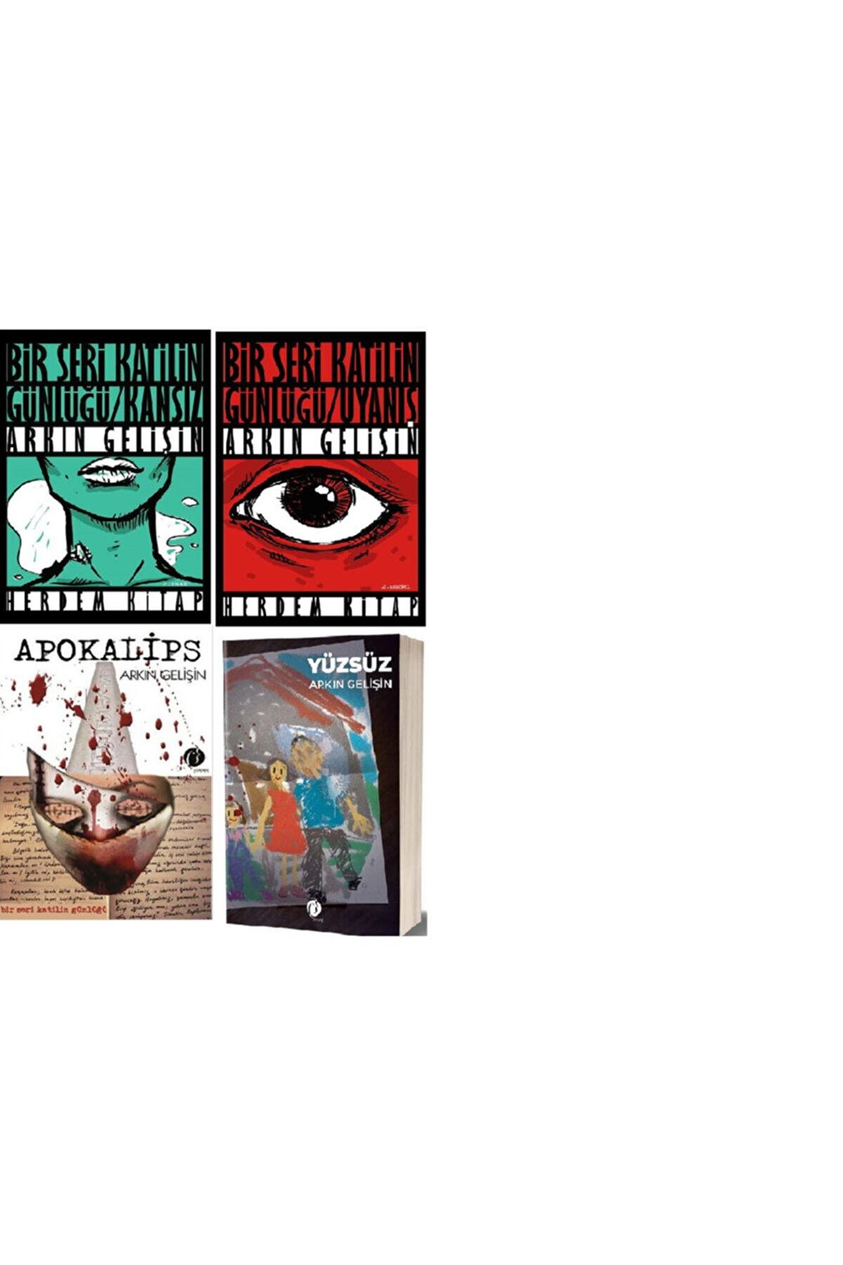 Kansız-Uyanış-Apokalips- Yüzsüz - Polisiye Kitap Serisi 4 Kitap Takım Arkın Gelişin