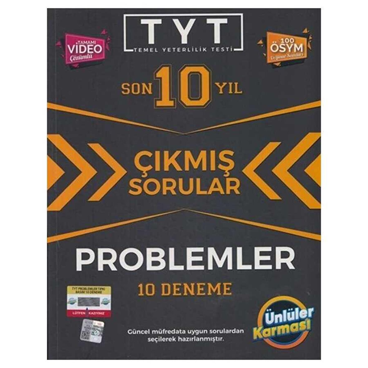 Ünlüler Yayınları Tyt Problemler Son 10 Yıl Çıkmış Sorular 10 Deneme