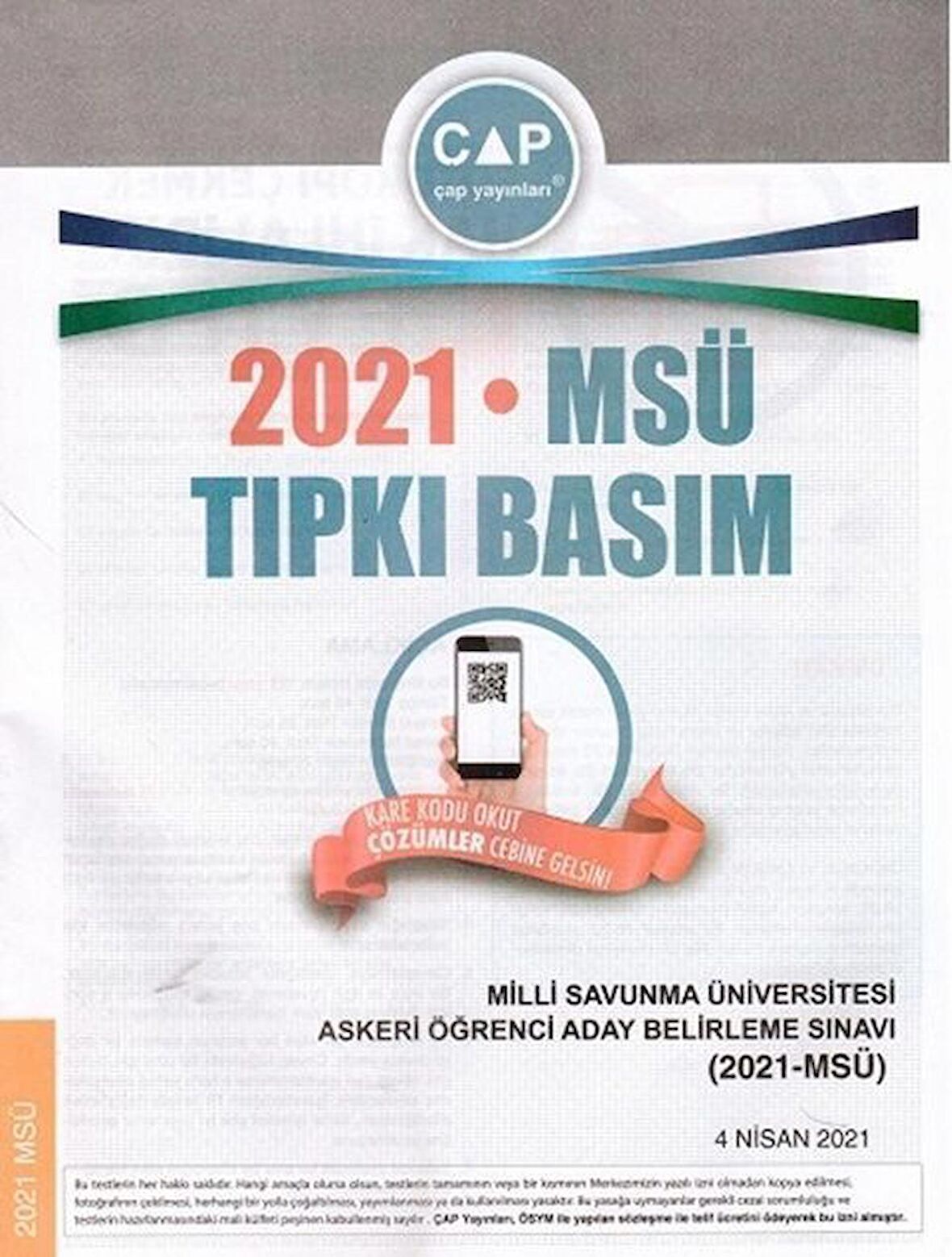 Çap Yayınları 2021 MSÜ Tıpkı Basım