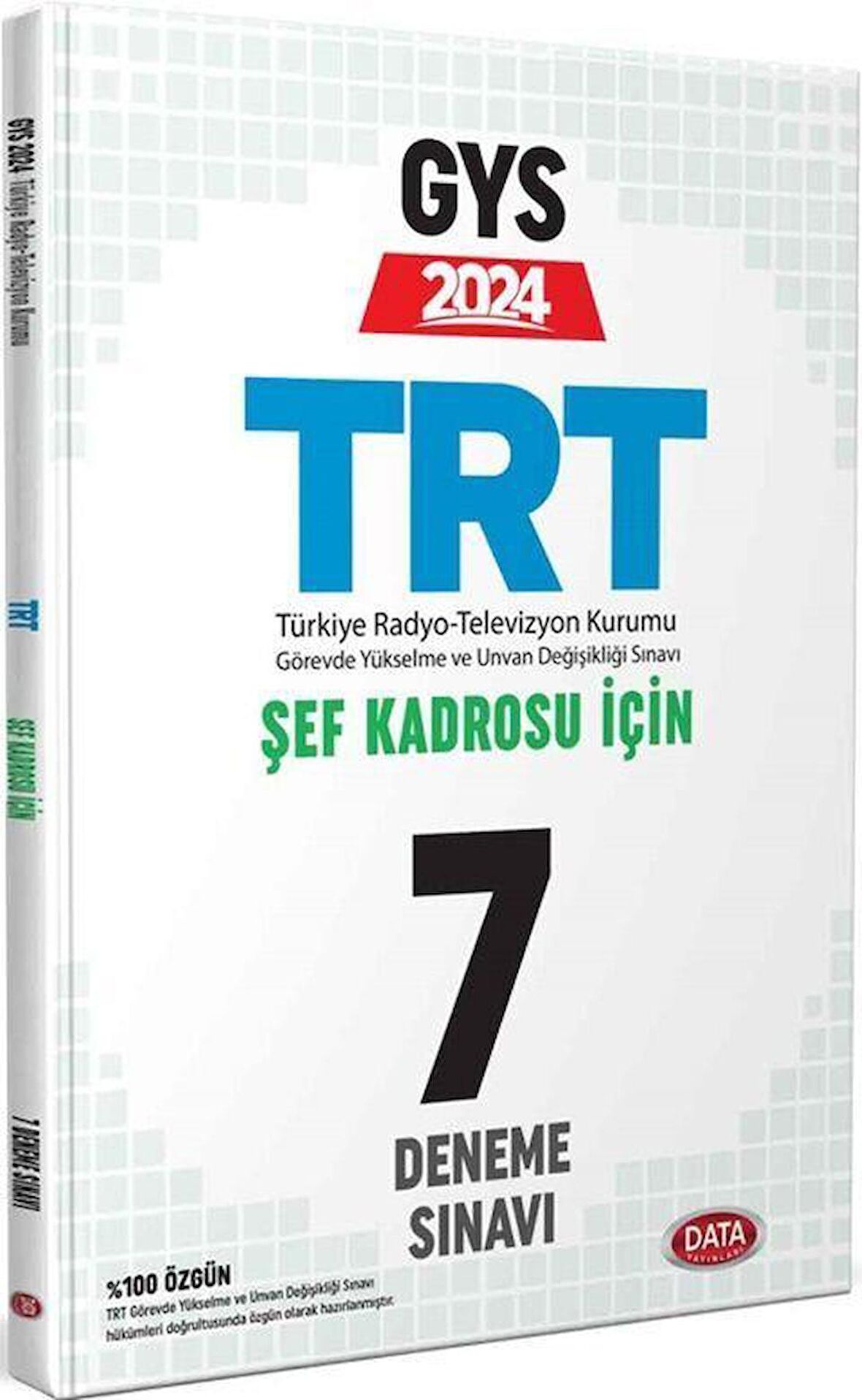 2024 TRT Şef Kadrosu İçin GYS 7 Deneme Sınavı Data Yayınları