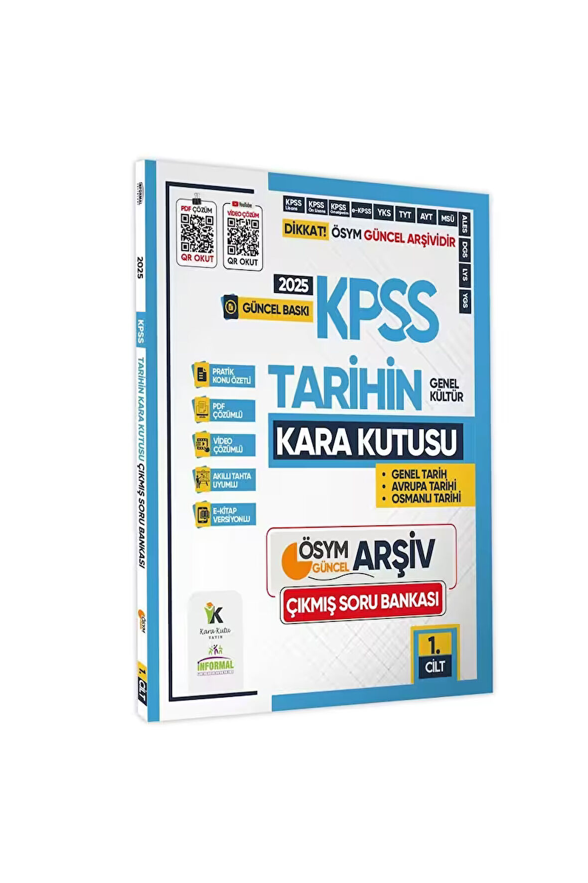 2025 Kpss Tarihin Kara Kutusu 1.cilt Ösym Çıkmış Soru Havuzu Bankası Konu Özetli Dijital Çözümlü