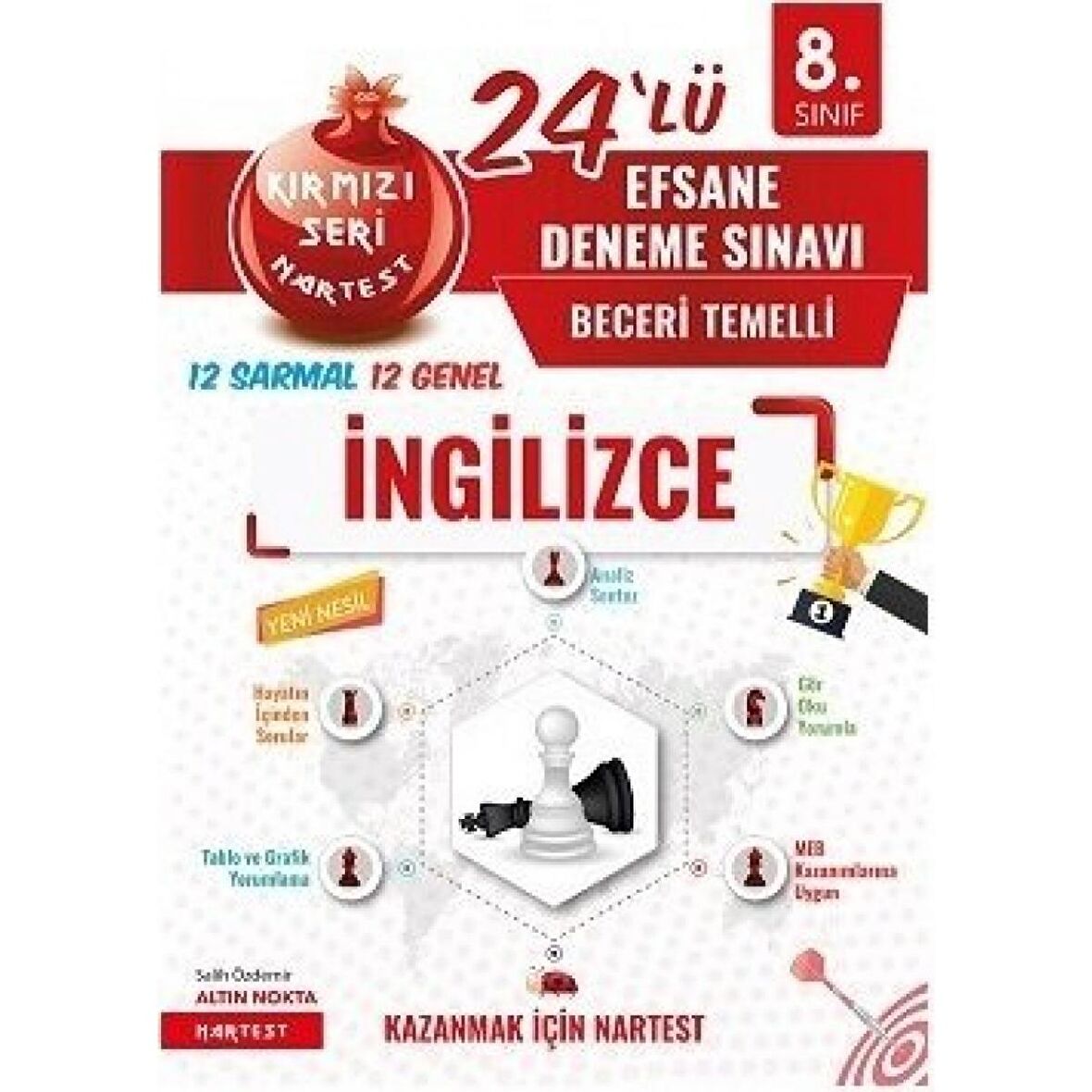 Nartest Yayınları 8. SINIF KIRMIZI NAR EFSANE İNGİLİZCE 24 DENEME SI NARTEST YAYINEVİ