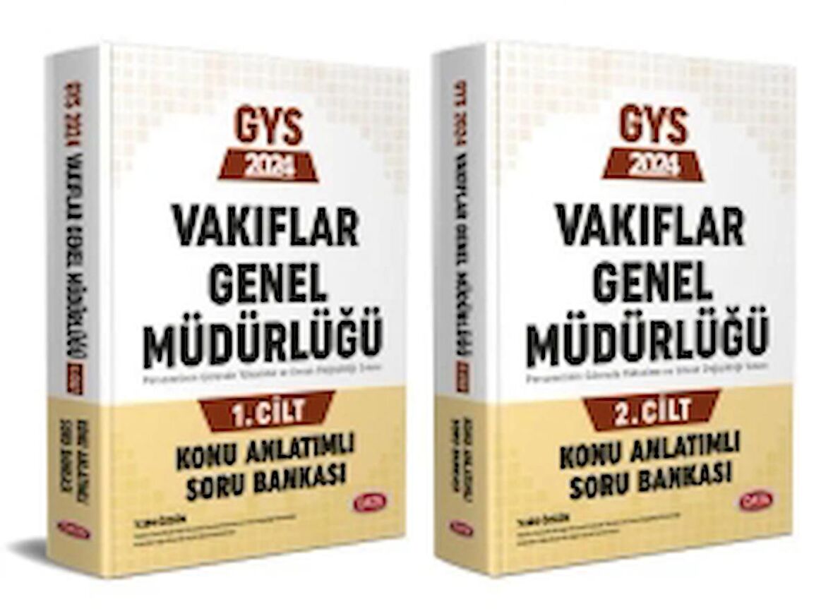 2024 Vakıflar Genel Müdürlüğü GYS Konu Anlatımlı Soru Bankası 1-2 Cilt