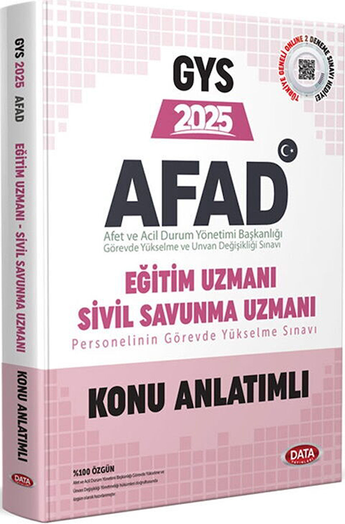 Data Yayınları 2025 GYS AFAD Eğitim Uzmanı Sivil Savunma Uzmanı Konu Anlatımlı