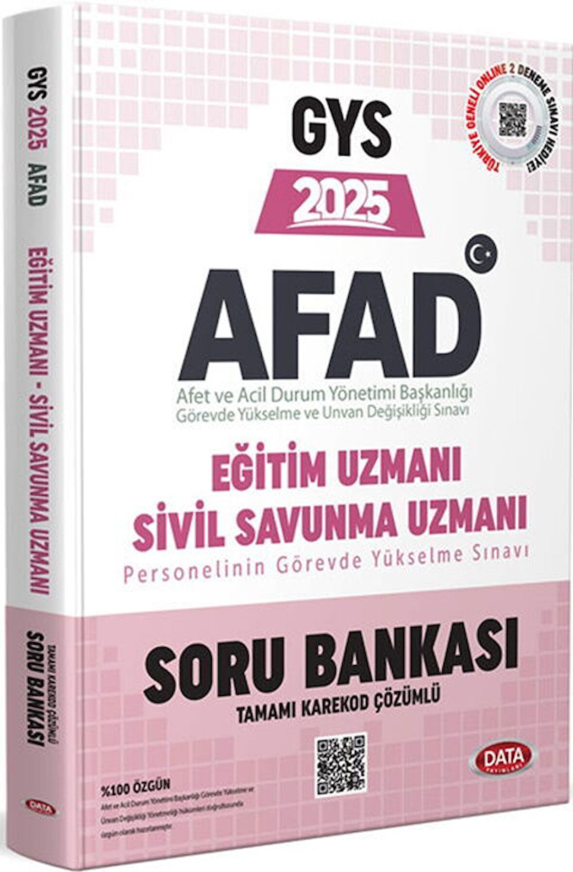 Data Yayınları 2025 GYS AFAD Eğitim Uzmanı Sivil Savunma Uzmanı Soru Bankası