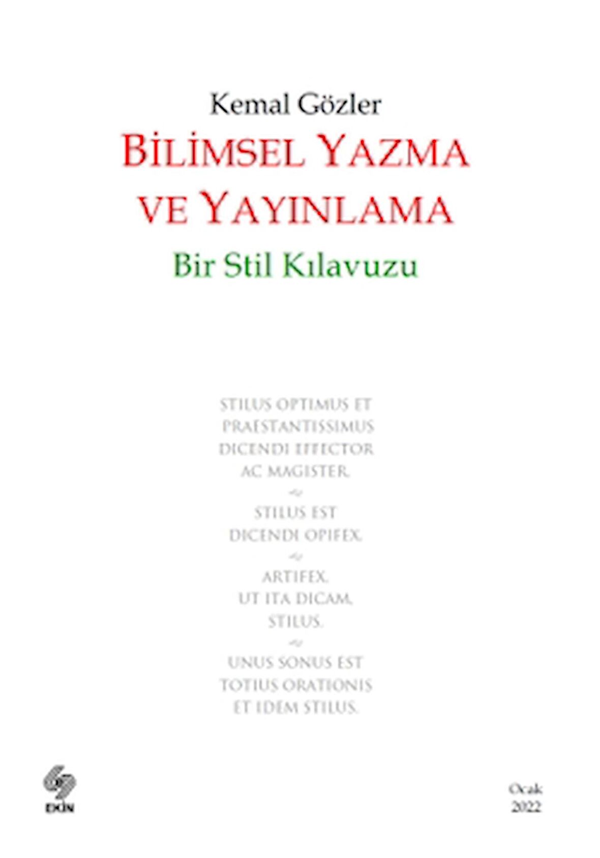 Bilimsel Yazma ve Yayınlama: Bir Stil Kılavuzu