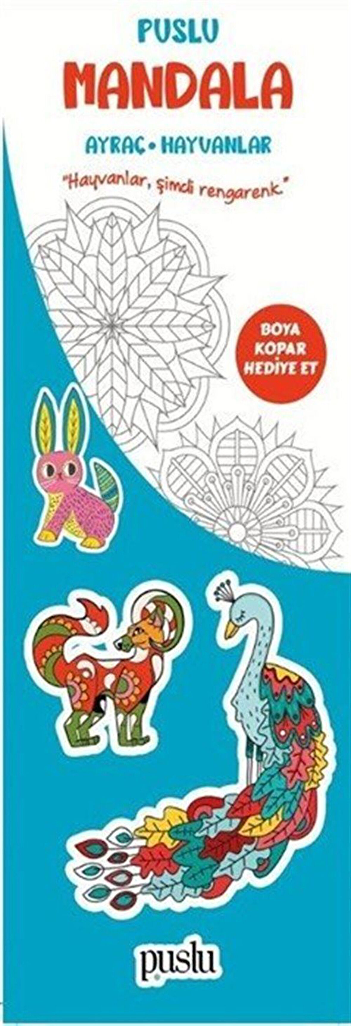 Puslu Mandala Çocuk Ayraç / Hayvanlar