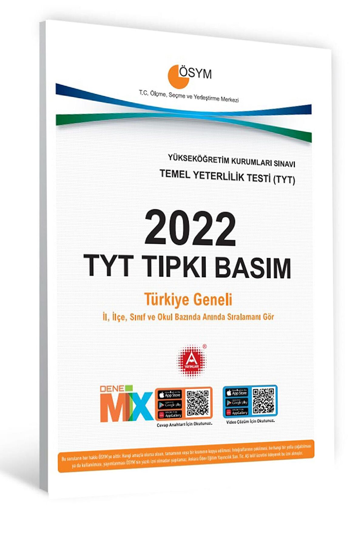 2022 TYT Tıpkı Basım (Temel Yeterlilik Testi 2022 Yılı Sınav Soruları)