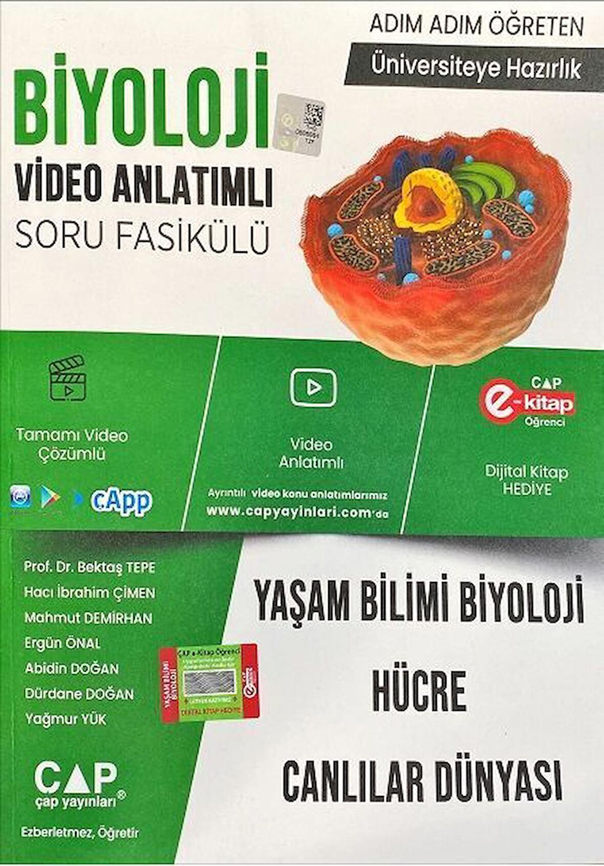 TYT AYT Biyoloji Video Anlatımlı Yaşam Bilimi Biyoloji, Hücre, Canlılar Dünyası Soru Fasikülü