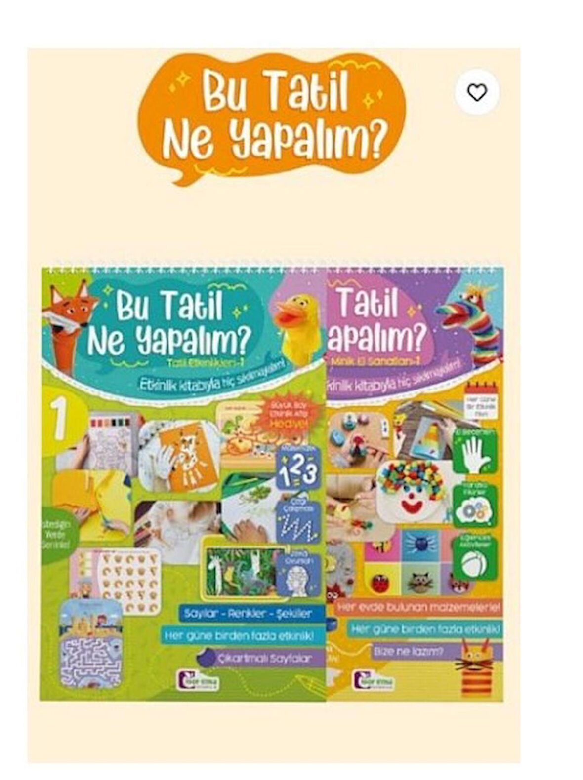 Bu Tatil Ne Yapalım 1 (4 Yaş) İkili set Mor Elma Yayıncılık