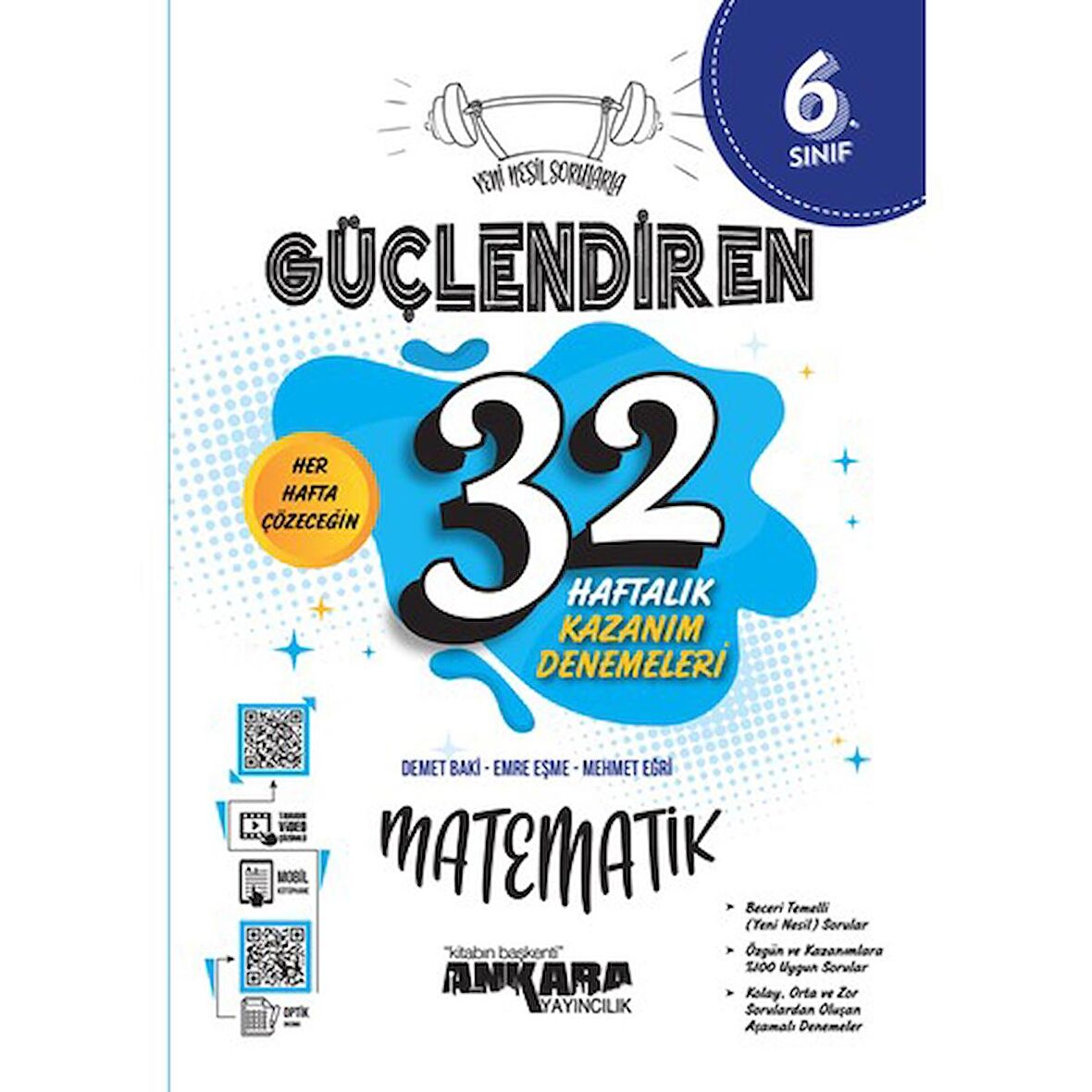 6. Sınıf Güçlendiren 32 Haftalık Matematik Kazanım Denemeleri