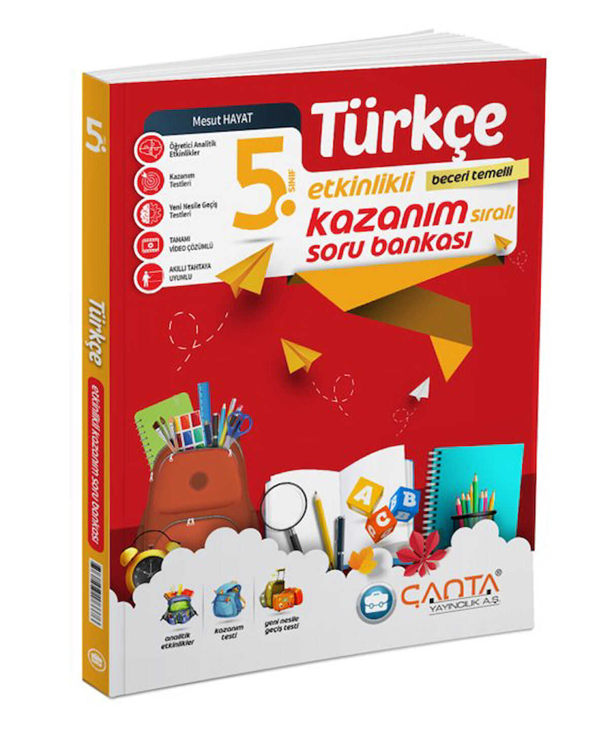 Çanta 5.Sınıf Türkçe Etkinlikli Kazanım Soru Bankası - Yeni Müfredat