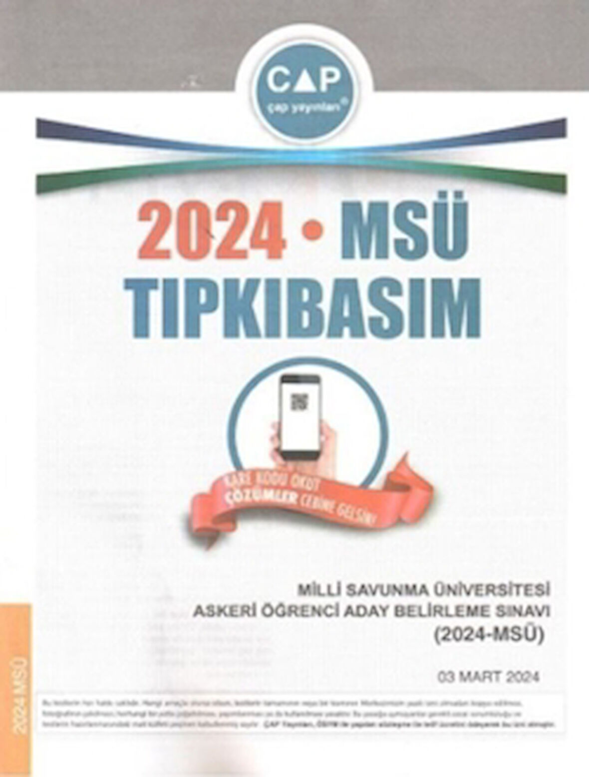 Üniversiteye Hazırlık MSÜ 2024 Tıpkı Basım Çap Yayınları