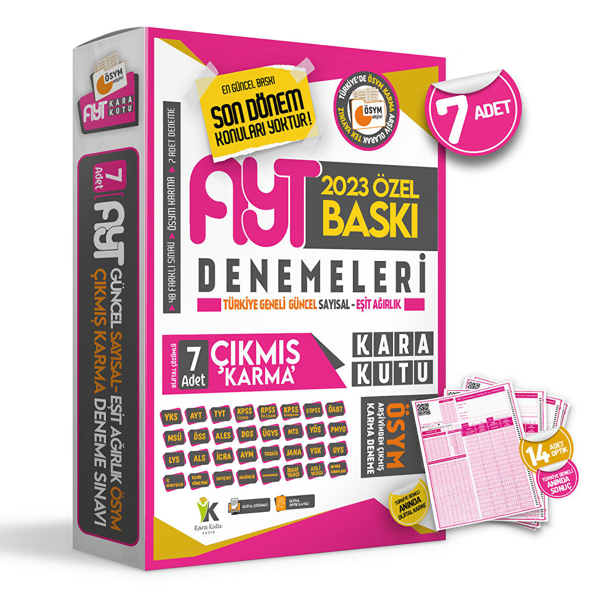 2023 AYT ÖSYM Çıkmış Karma Kara Kutu Sayısal-Eşit Ağırlık TG D.Çözümlü Deneme PAKETİ (Son Dönem Yok)