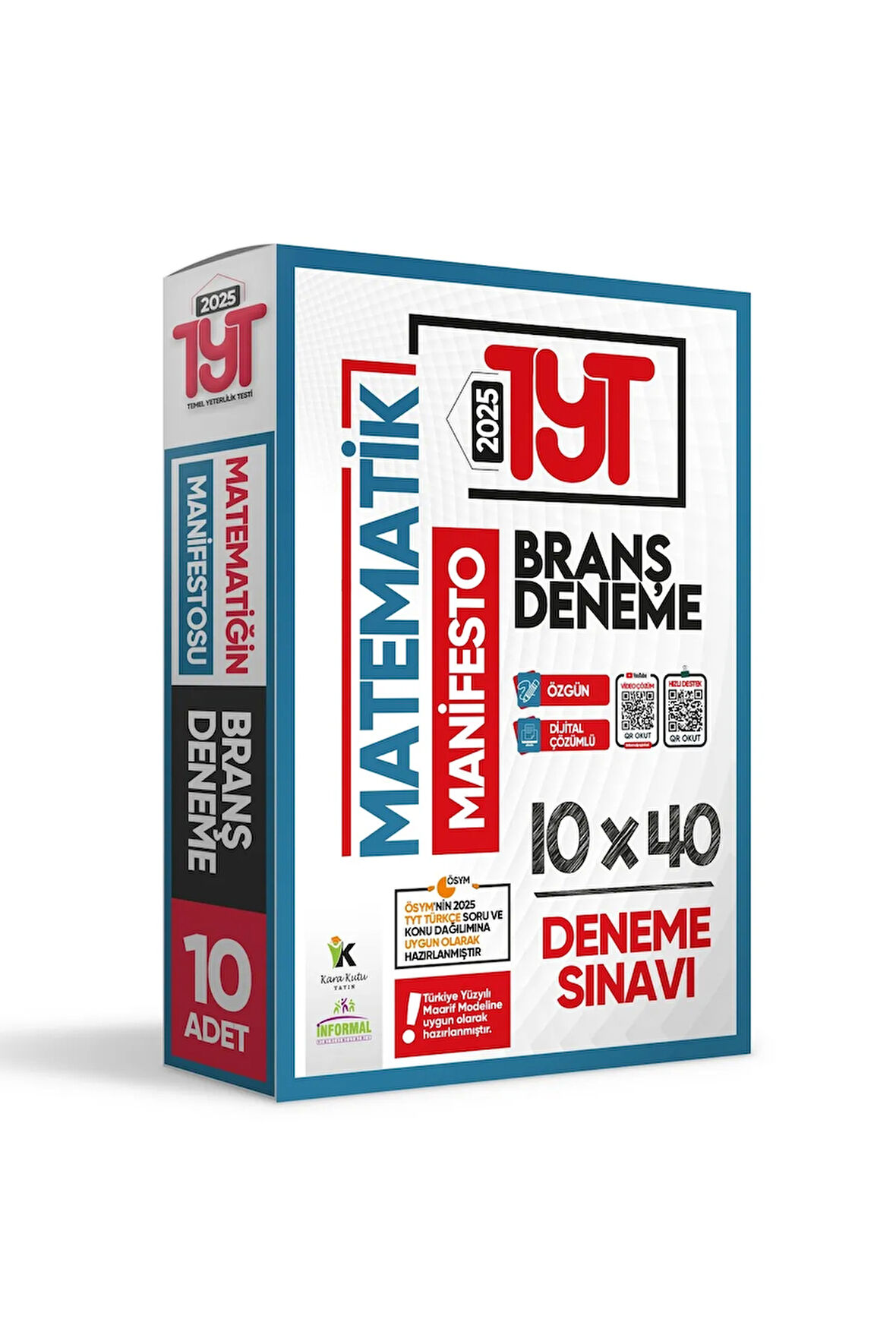 2025 Yks Tyt Matematiğin Manifestosu 10lu Dijital Çözümlü Branş Deneme Paketi