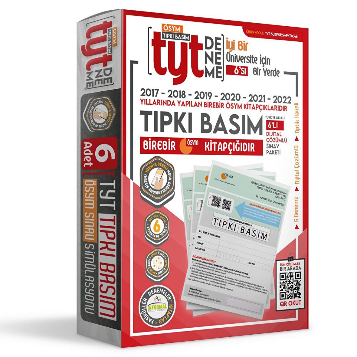 2023 YKS TYT ÖSYM Çıkmış Soru Tıpkı Basım 6lı Türkiye Geneli Dijital Çözümlü DENEME PAKETİ