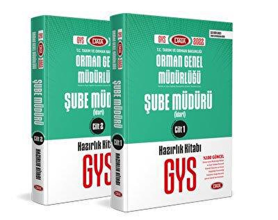 2022 GYS Orman Genel Müdürlüğü Şube Müdürü Hazırlık Kitabı 1 2 Data Yayınları