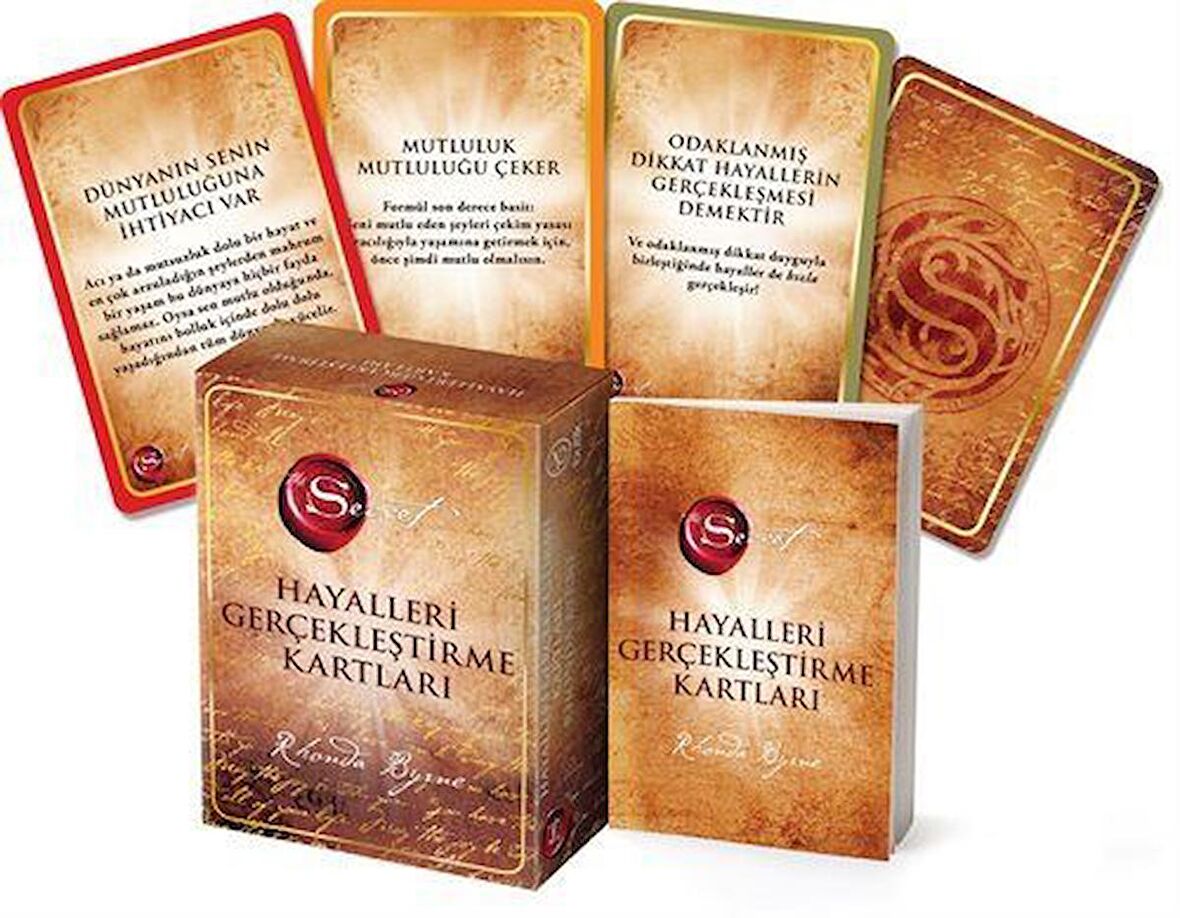 The Secret Hayalleri Gerçekleştirme Kartları (65 Kartlık Deste ve Rehber Kitap) / Rhonda Byrne