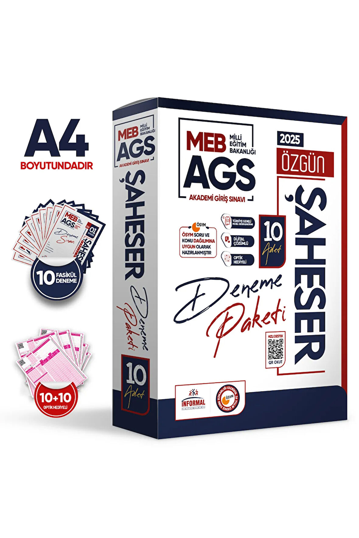 2025 MEB AGS Şaheser DENEME Paketi YENİ SİSTEM 10lu KURUMSAL Çözümlü Deneme(TG Mobil Değerlendirme)