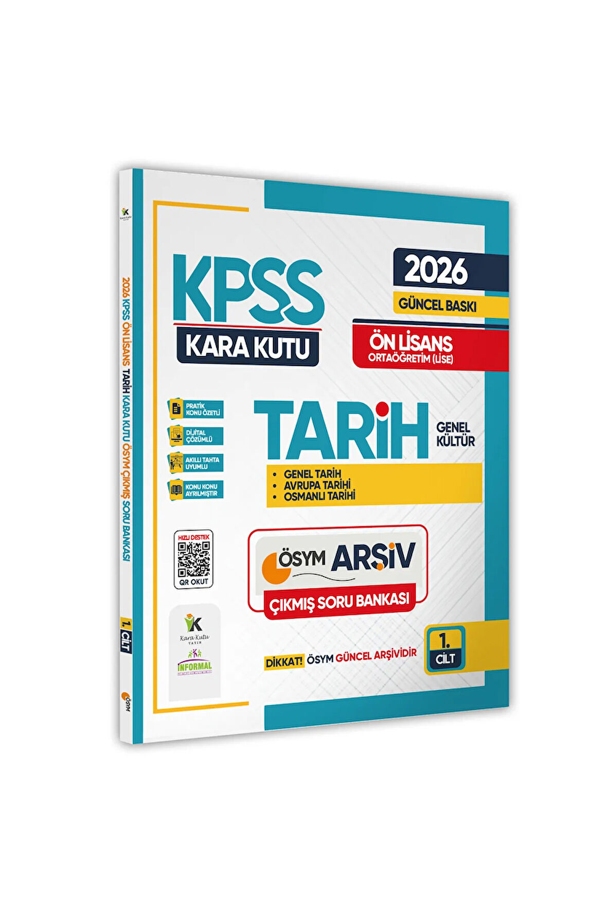 2026 KPSS Önlisans/Ortaöğretim Tarihin Kara Kutusu 1.Cilt ÖSYM Çıkmış Soru Bankası Konu Özetli Çözüm